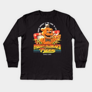 Vintage Freddy Fazbear's Pizza 1983 Kids Long Sleeve T-Shirt